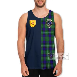 Alexander Tartan Men's Tank Top Alba with Scottish Lion Royal Arm Half Style