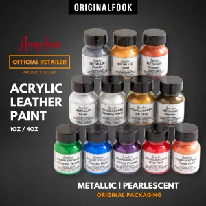 (12 Colors) Angelus Acrylic Leather Metallic & Pearlescent Paint