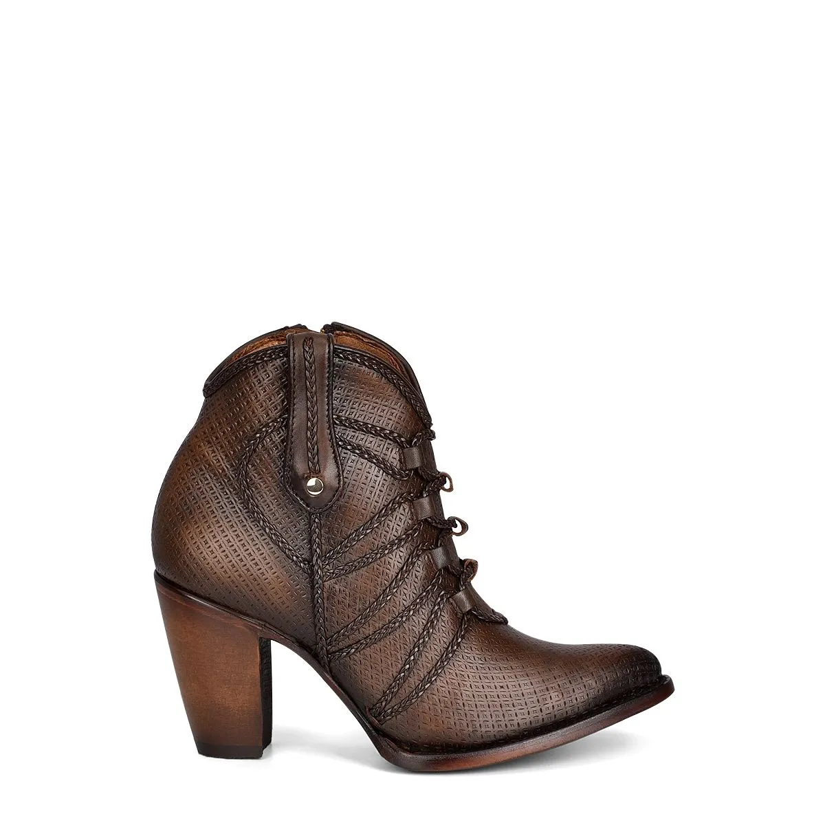 3F90RS - Cuadra mocha fashion cowboy leather ankle boots for women