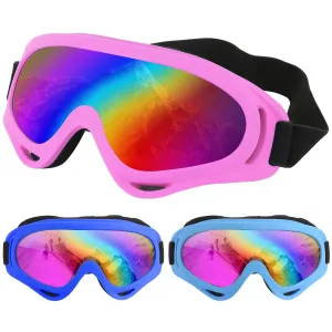 3Packs Winter Sports Goggles Snow Ski Snowmobile Snowboard UV Skate Protective Glasses Eyewear for Kids Adults