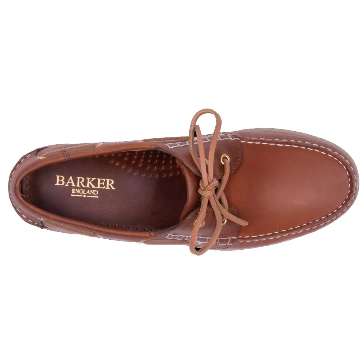 40% OFF BARKER Wallis Deck Shoes - Mens - Tan Pull Up - Size:  UK 9