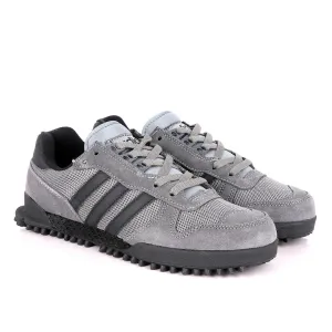 AD Simplified Classic Designed Grey Suede Sneakers