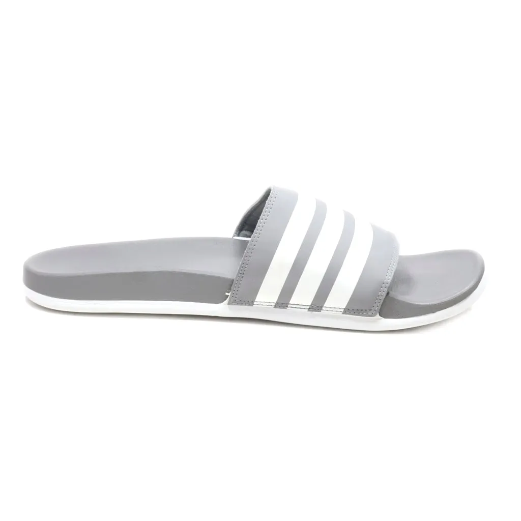 Adidas Adilette Sliders Pu Leather Grey Colour For Men