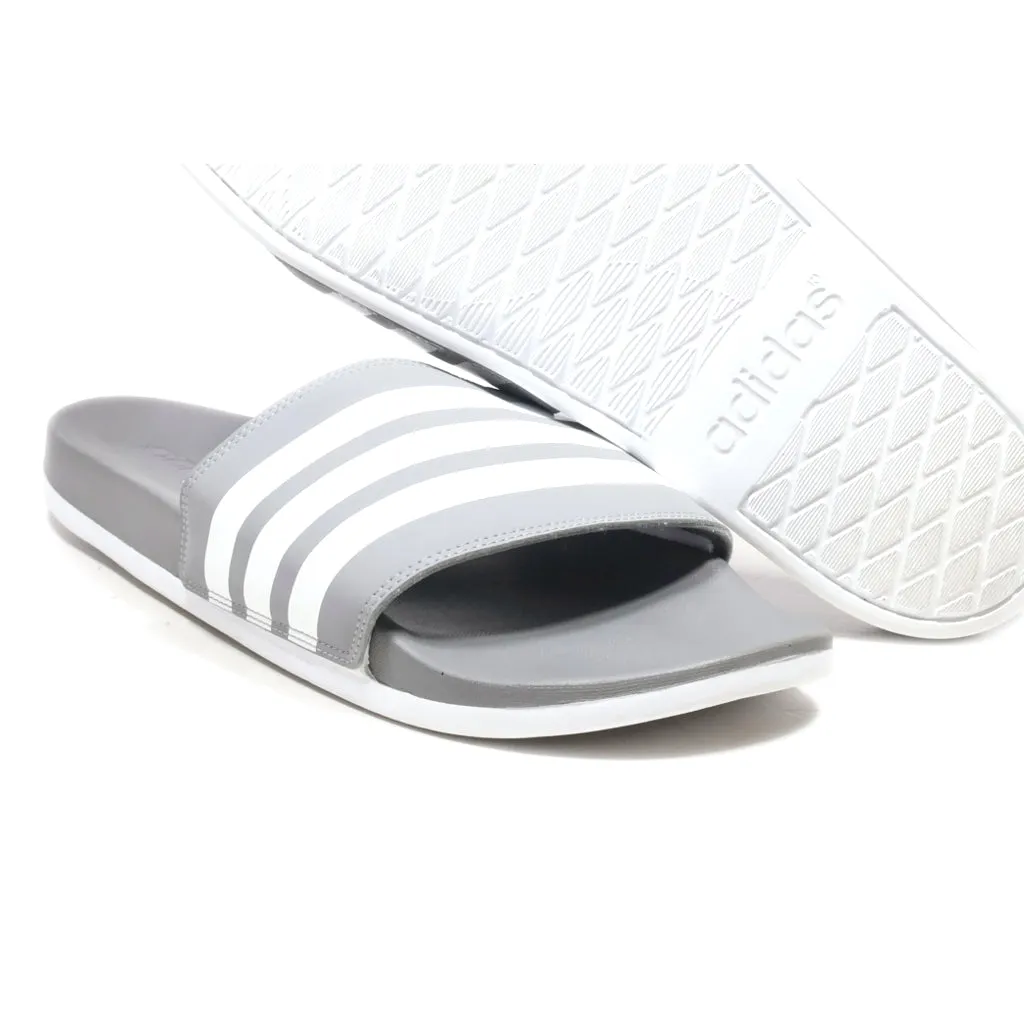 Adidas Adilette Sliders Pu Leather Grey Colour For Men