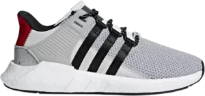 Adidas EQT Support 93/17 'Grey Black Scarlet' sneakers, gray