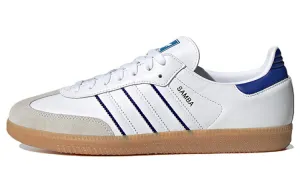 Adidas Originals Samba Leather sneakers, white/blue