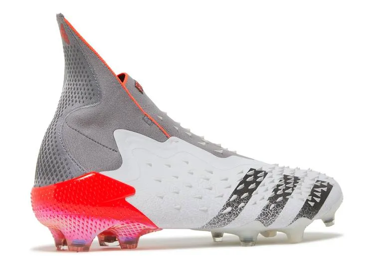 Adidas PREDATOR FREAK  FG 'DEMONSKIN - WHITE SOLAR RED' sneakers, white