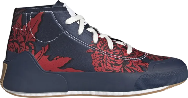 Adidas Stella McCartney x Wmns Treino Mid 'Floral Print - Collegiate Navy' sneakers, blue