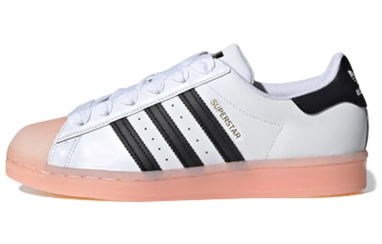 Adidas Superstar sneakers, white/black/pink