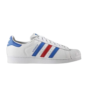 Adidas Superstar 'White Blue Red' sneakers, white