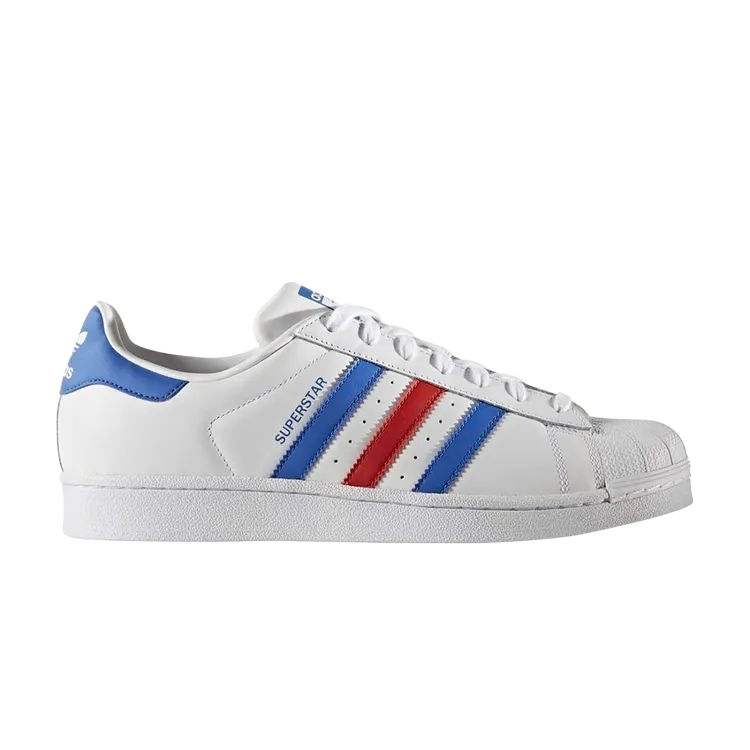 Adidas Superstar 'White Blue Red' sneakers, white