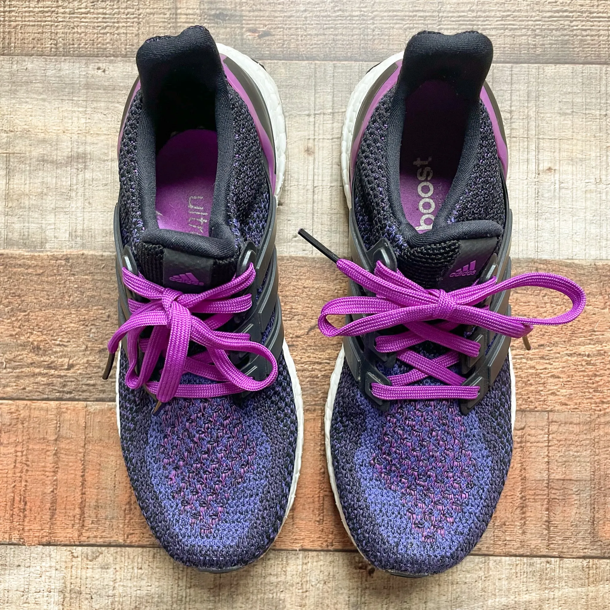 Adidas Ultra Boost Black/Purple Sneakers- Size 7.5 (BRAND NEW CONDITION)