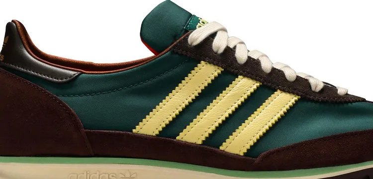 Adidas Wales Bonner x SL72 'Hemp Maroon' sneakers, green