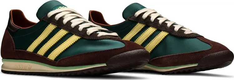 Adidas Wales Bonner x SL72 'Hemp Maroon' sneakers, green