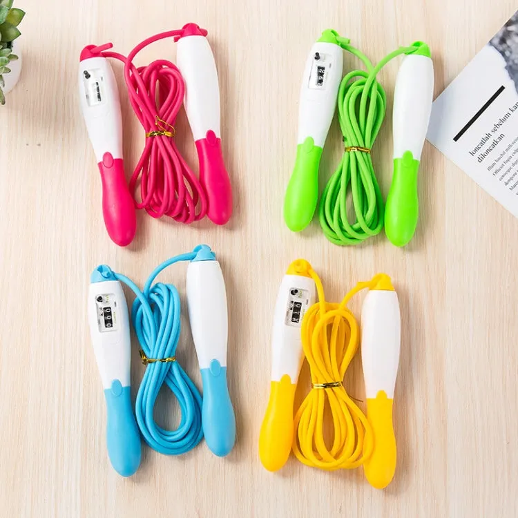 Adjustable Mechanical Counting PVC Skipping Rope Fitness Sports Equipment, Length: 3m(Blue White)