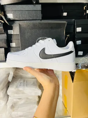 Air Force 1 Low 07 White Black Branded Sneakers