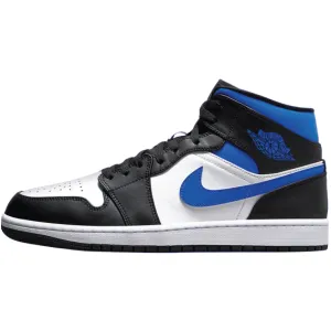 Air Jordan 1 Mid Black White Royal Blue