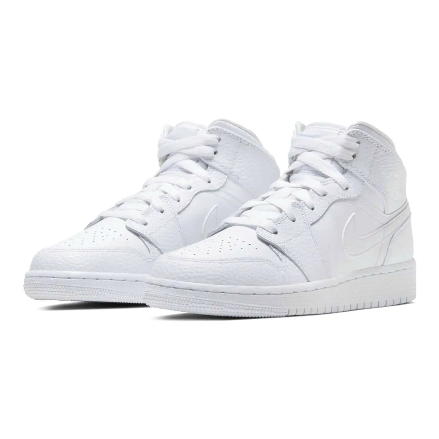 Air Jordan 1 Retro Mid GS 'Triple White'