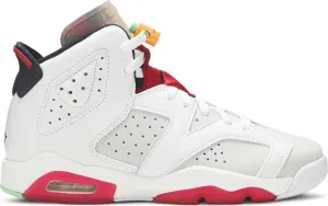 Air Jordan 6 Retro GS Hare Sneakers, White