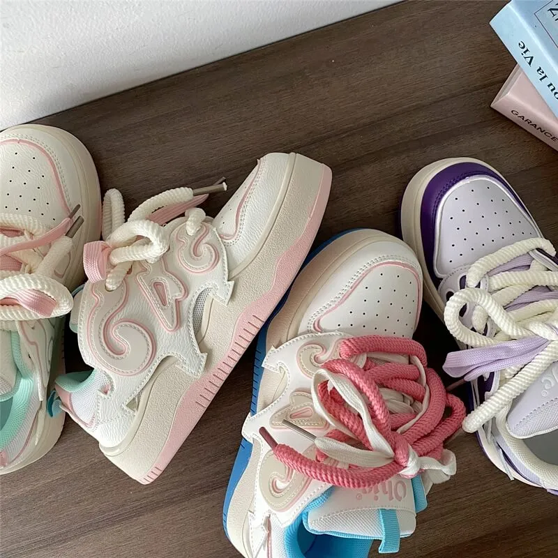 Angelcore Pastel Colors Soft Girl Aesthetic Sneakers Shoes