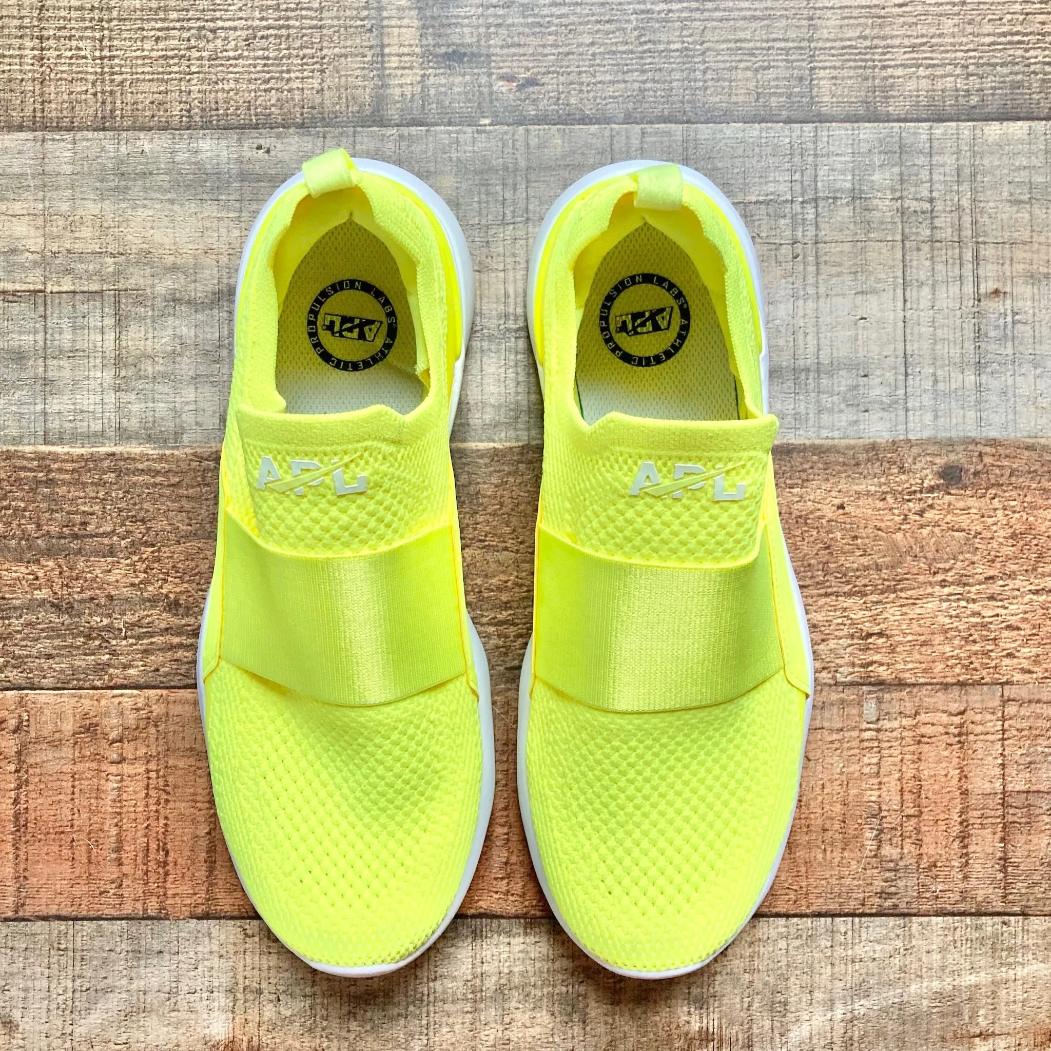 APL Neon Yellow Sneakers with Elastic Strap- Size 7.5 (GREAT CONDITION)