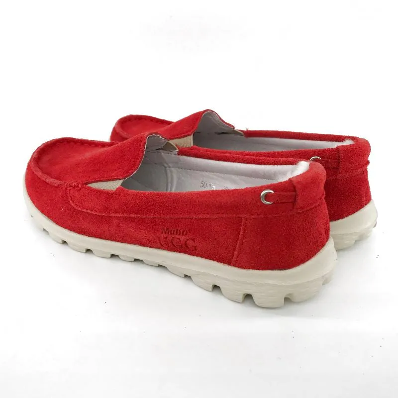 Australian Sheepskin Unisex Casual Flats UGG Moccasin - Red