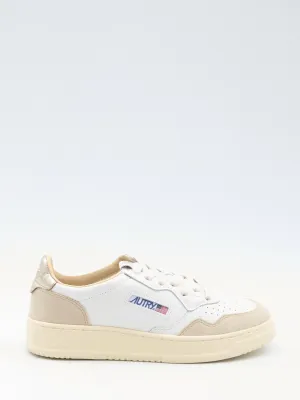 Autry Medalist Sneakers in White-Beige Tone