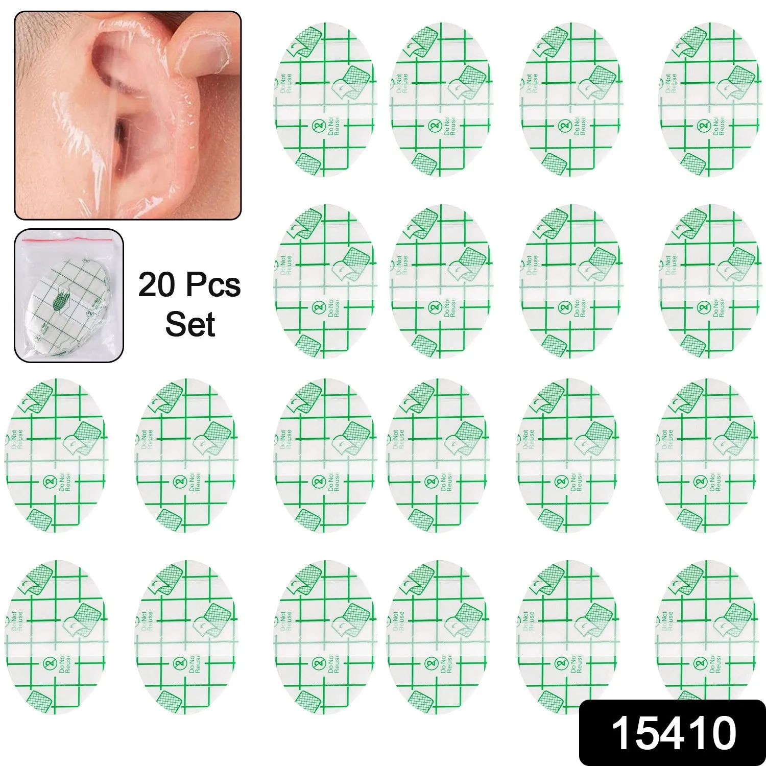 Baby Waterproof Ear Stickers, Heel Invisible Foot Sticker (20 Pcs Set Approx)