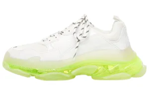 Balenciaga Triple S Clear Sole Sneakers, Yellow/White