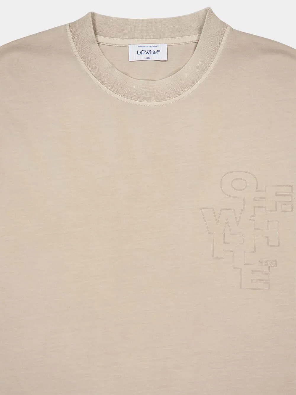 Beige Outline Arrow Skate T-Shirt