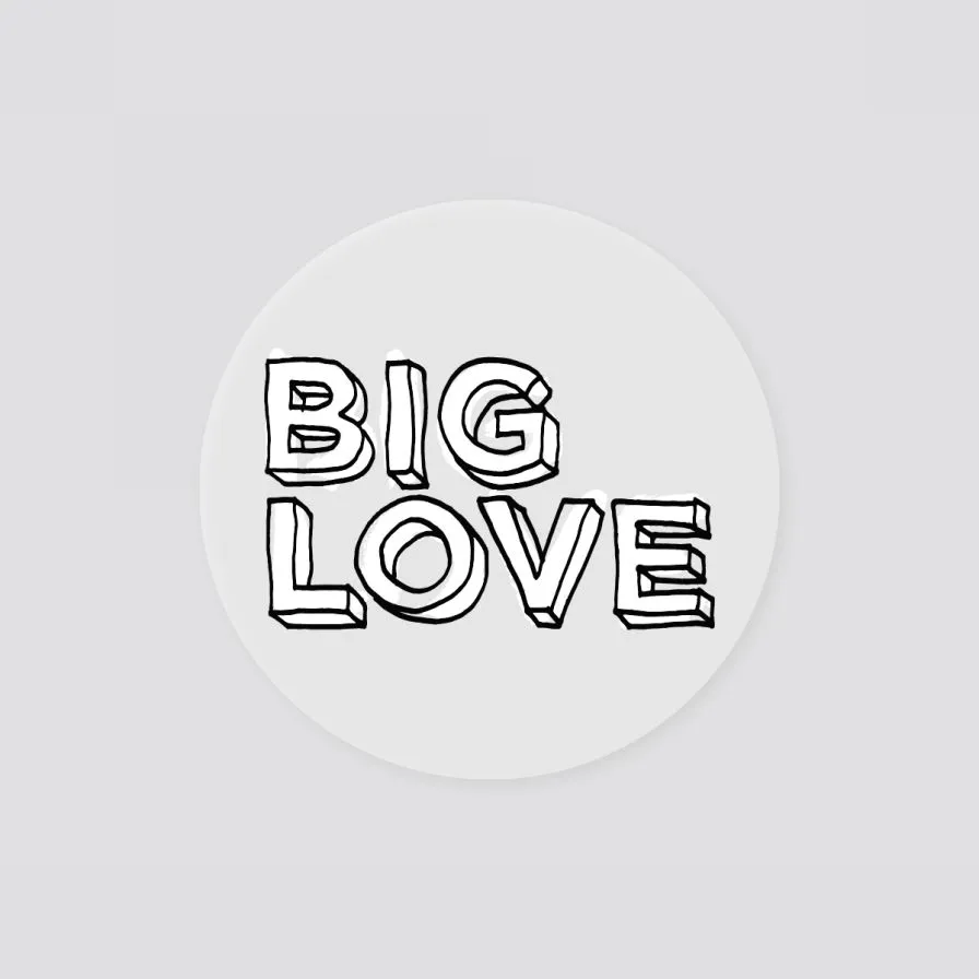 Big Love Logo Circle Sticker