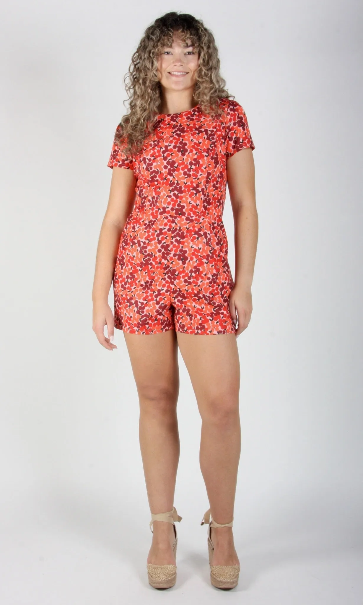 Birds of North America Teeter Bob Romper - Sour Cherry (Online Exclusive)