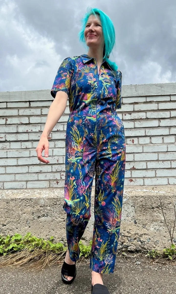 Birds of North America Twillick Jumpsuit - Undersea Gardens (Online Exclusive)