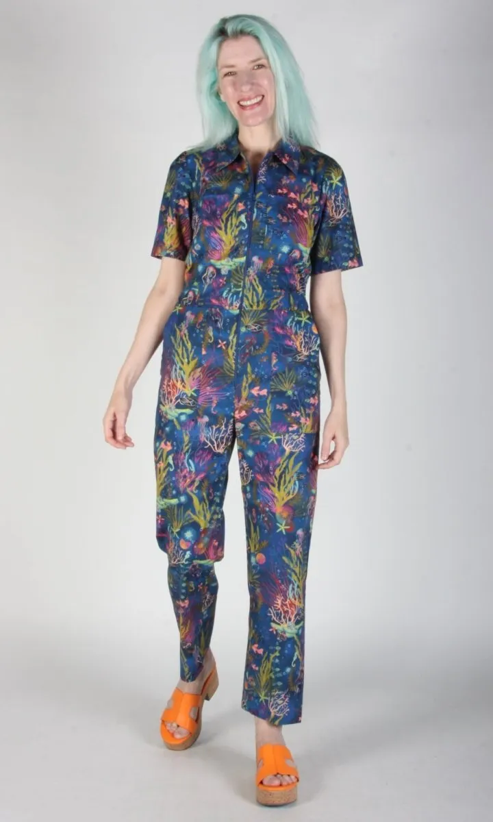 Birds of North America Twillick Jumpsuit - Undersea Gardens (Online Exclusive)