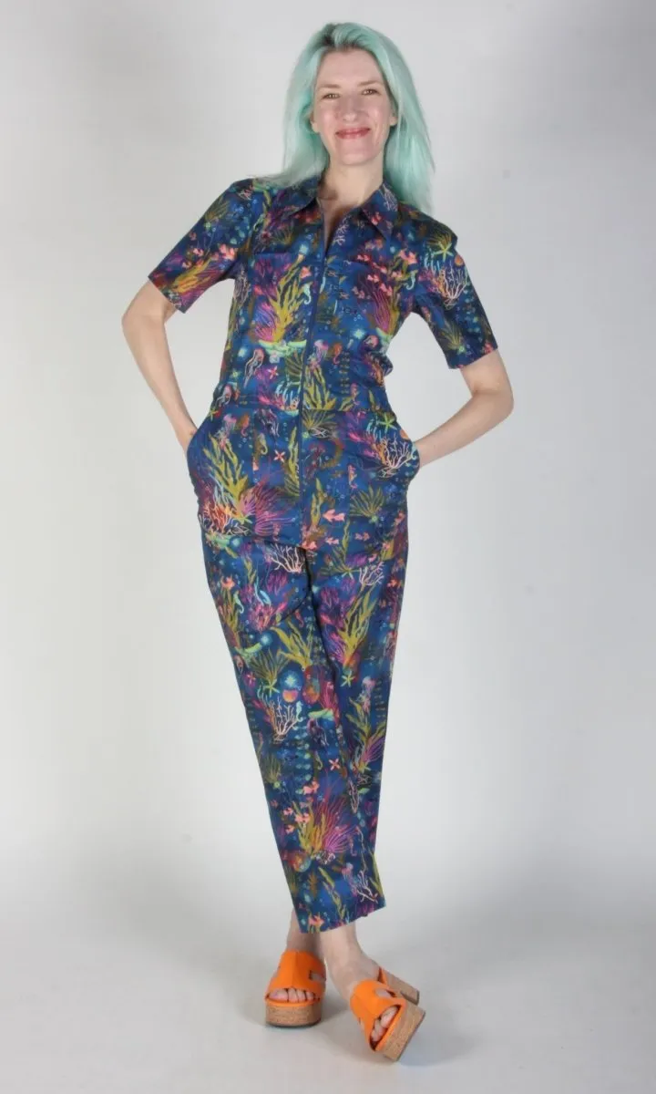 Birds of North America Twillick Jumpsuit - Undersea Gardens (Online Exclusive)