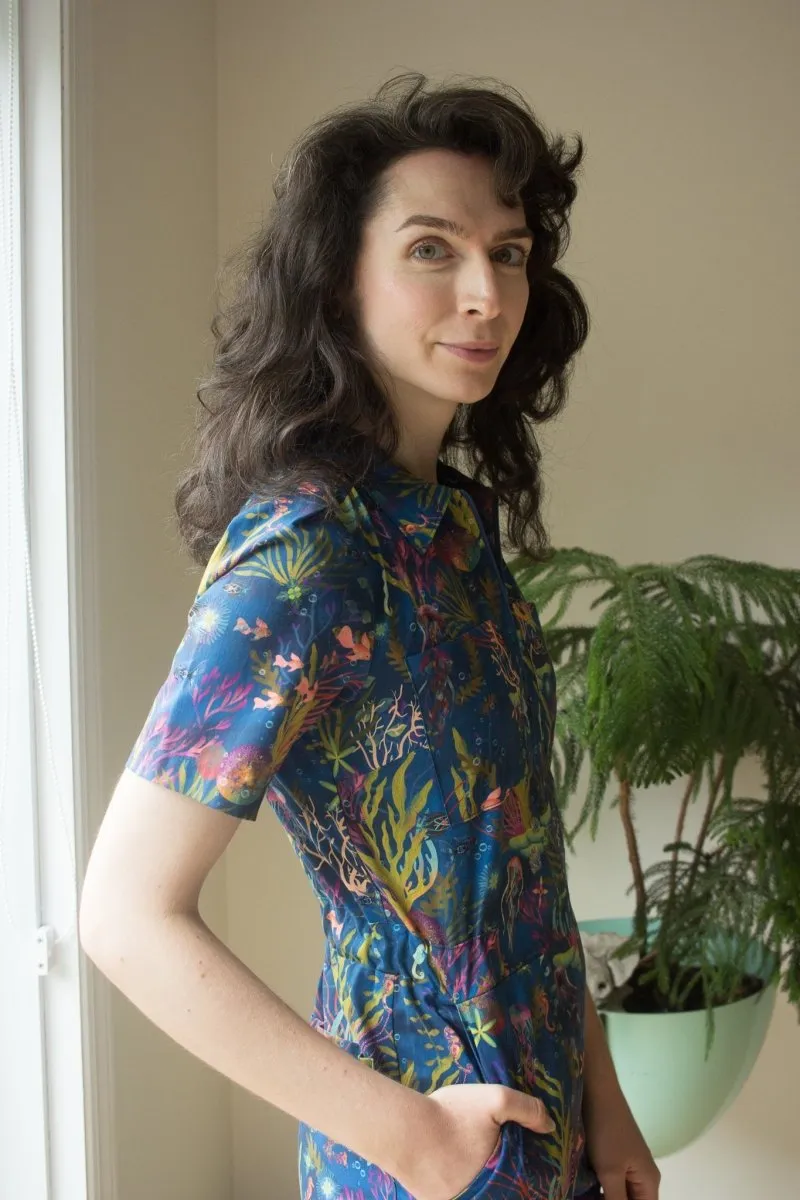 Birds of North America Twillick Jumpsuit - Undersea Gardens (Online Exclusive)