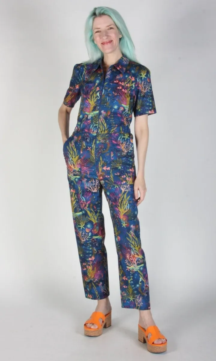 Birds of North America Twillick Jumpsuit - Undersea Gardens (Online Exclusive)