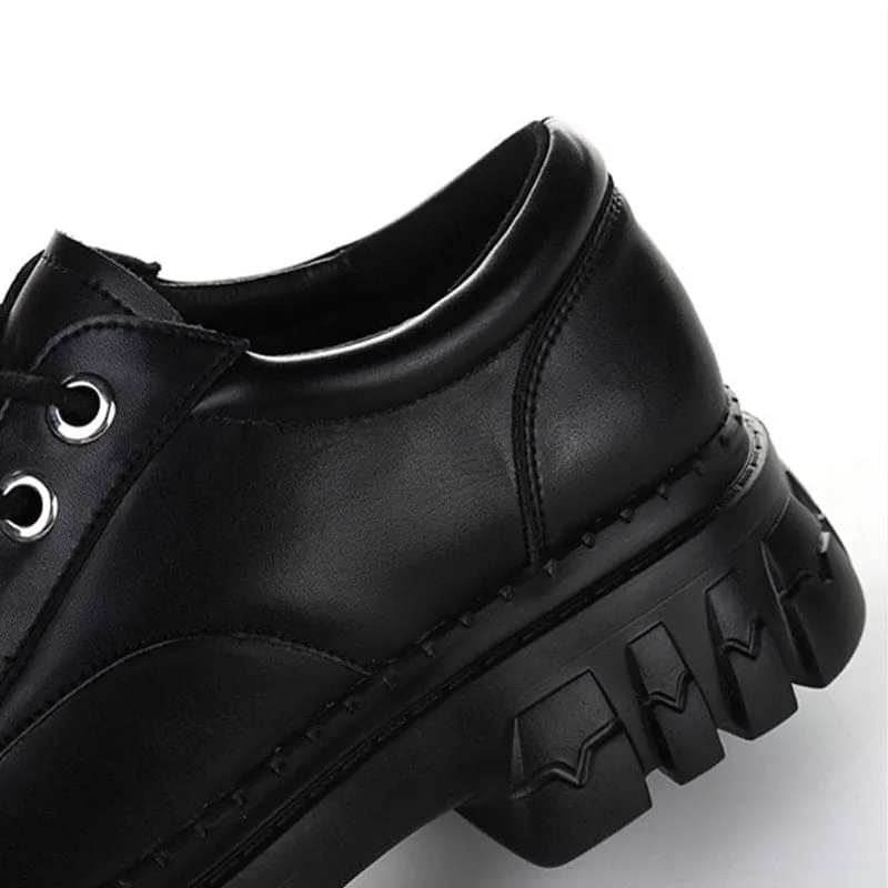 Black Chunky JK Mary Janes Shoes