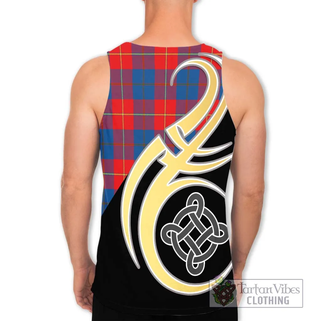 Blane Tartan Men's Tank Top with Family Crest and Celtic Symbol Style