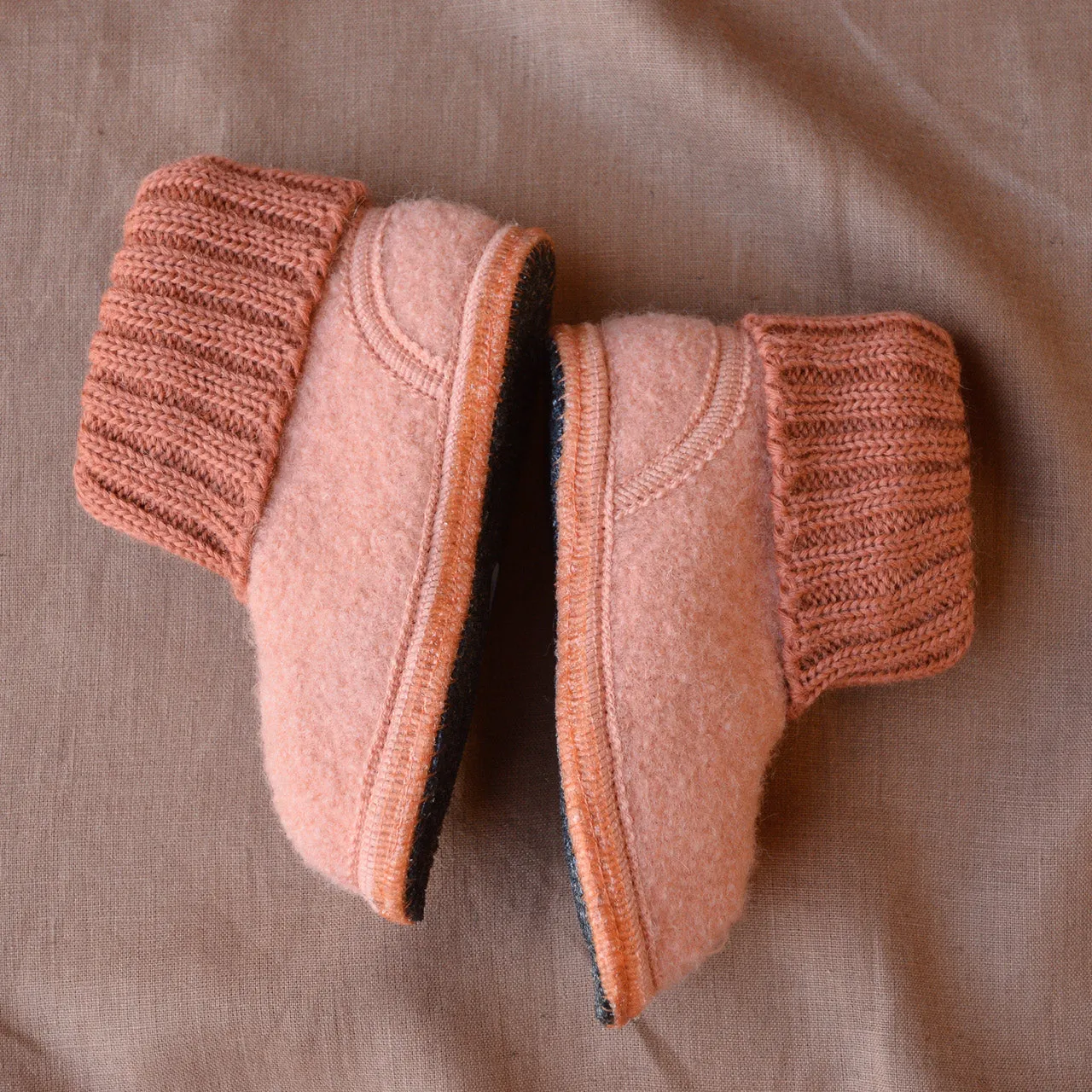 Boiled Wool Slipper Boots - Karl - Antique Rose (Kids 21-35)