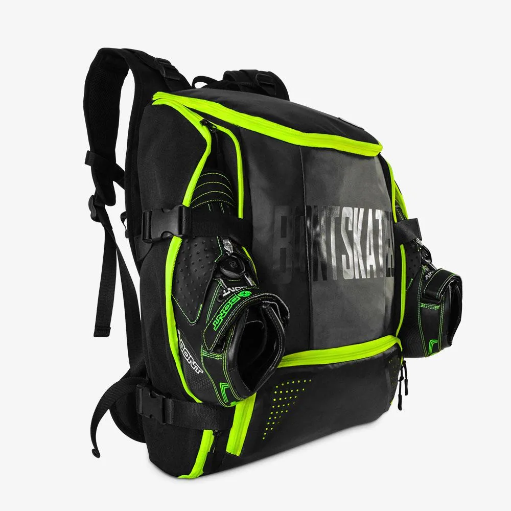 Bont inline speed skating backpack - Black / Fluoro Yellow