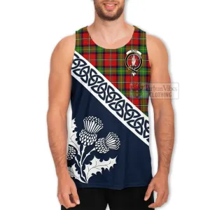 Boyd Tartan Men's Tank Top Featuring Thistle and Scotland Map