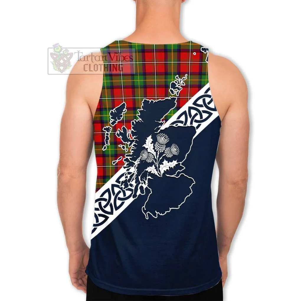 Boyd Tartan Men's Tank Top Featuring Thistle and Scotland Map