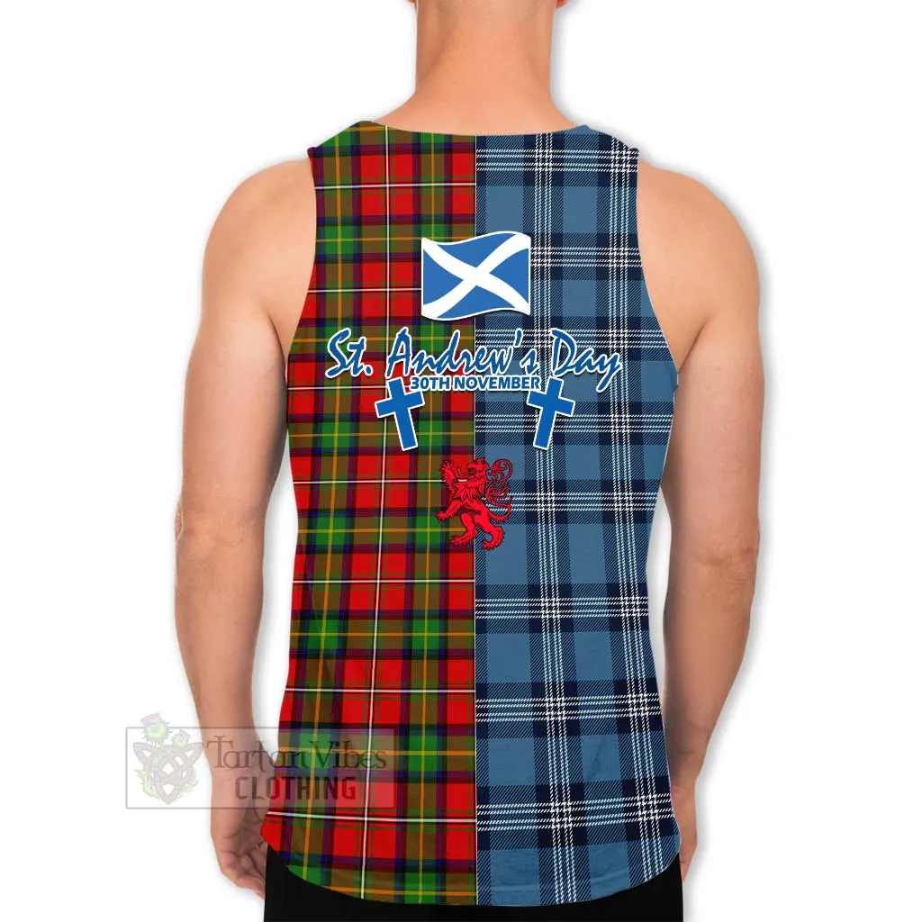 Boyd Tartan Men's Tank Top Happy St. Andrew's Day Half Tartan Style