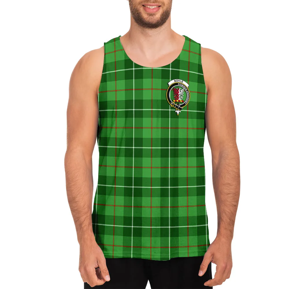 Boyle Tartan Mens Tank Top with Family Crest