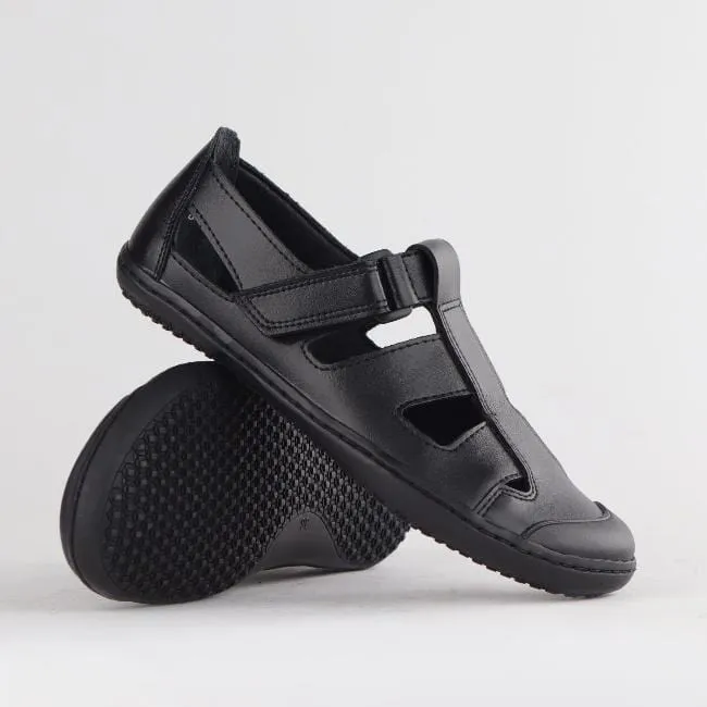 Boys School Sandal  in Black Sizes  28 -33 - 7816