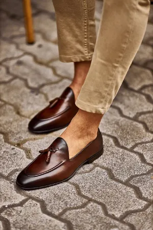 Brabion Levanzo Brown Tassel Loafers