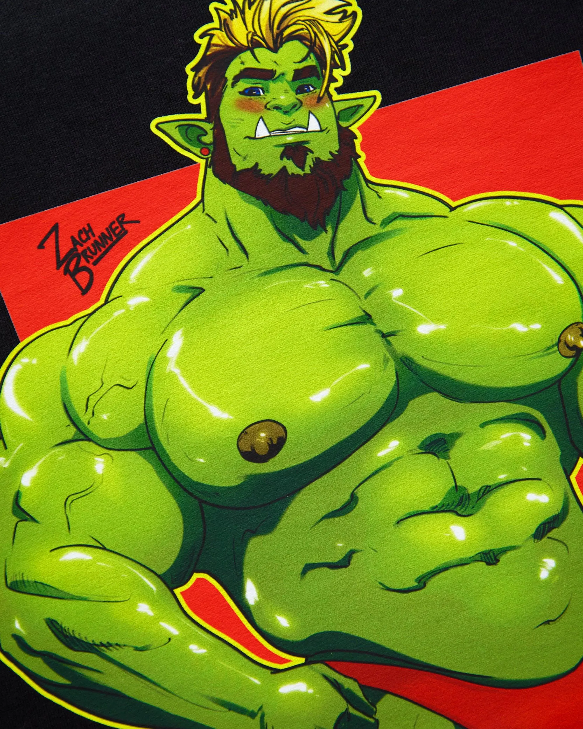 Brak the beefy orc! on black - cropped tshirt / crop top