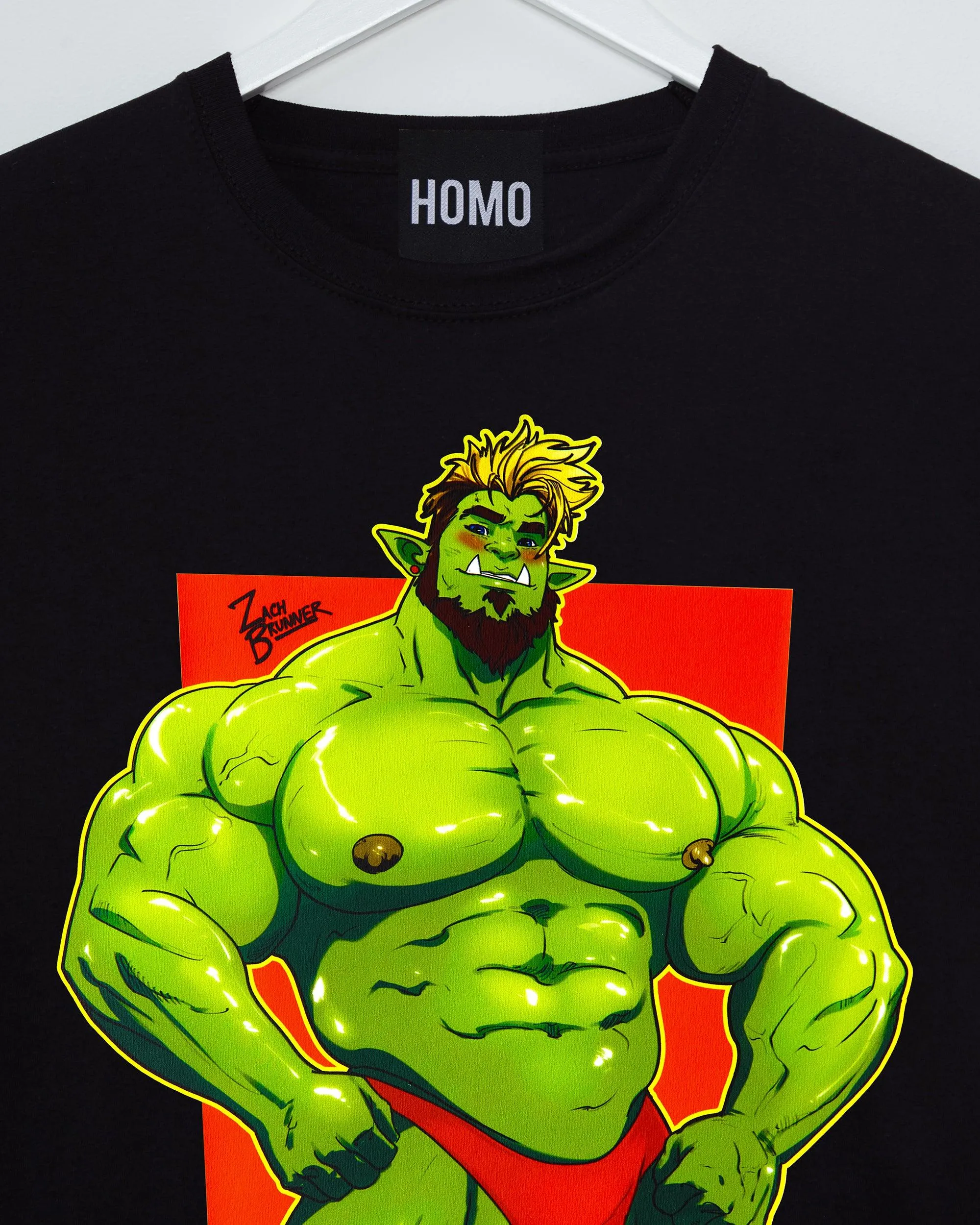 Brak the beefy orc! on black - cropped tshirt / crop top