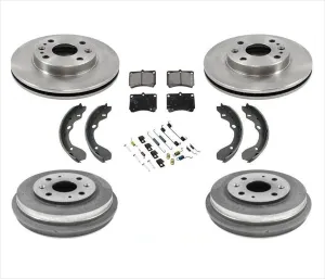 Brake Rotors Drums Brake Pads Shoes & Spring for Mazda Protege 95-98 323 90-94